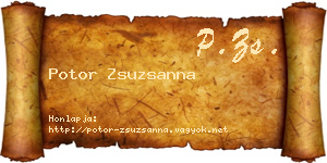 Potor Zsuzsanna névjegykártya